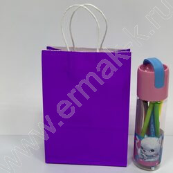 Пакет крафт 21*15*8см. /120гр. /фиолетовый | Фото 3