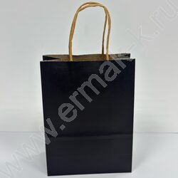 Пакет крафт 21*15*8см. /120гр. /черный | Фото 1