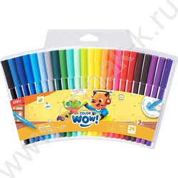 Фломастеры  24цв Colorwow /вентилируемый колпачек /смываемые /европодвес NEW | Фото 1