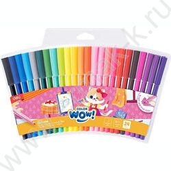 Фломастеры  24цв Colorwow /вентилируемый колпачек /смываемые /европодвес NEW | Фото 2