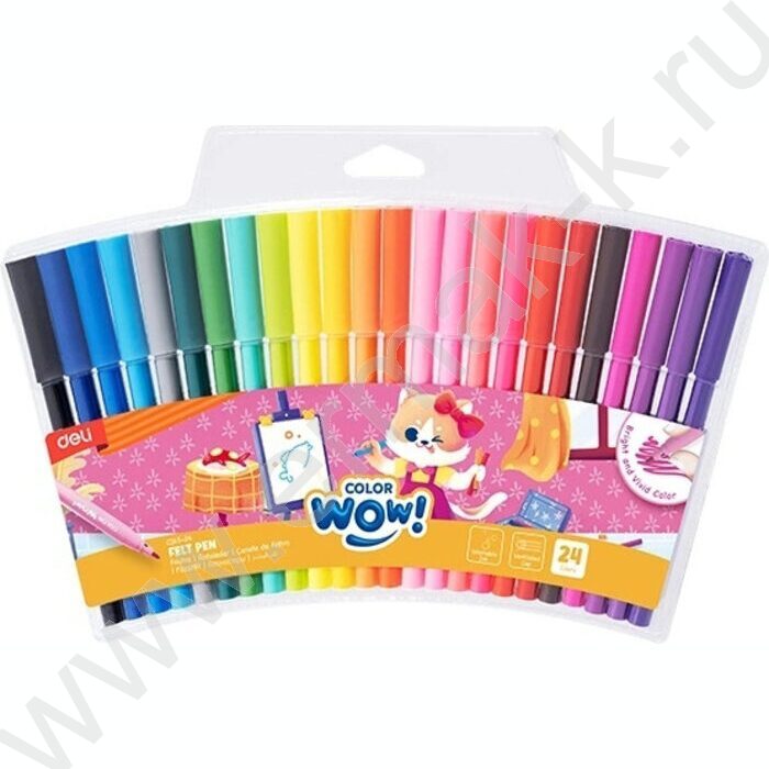 Фломастеры  24цв Colorwow /вентилируемый колпачек /смываемые /европодвес NEW | Фото 2