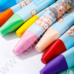 Мелки восковые 12цв "Color Kids", длина - 75мм, диаметр -11мм  /трехгранные /картон.кор. /европо NEW | Фото 2