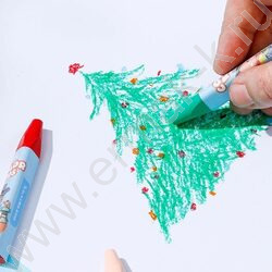 Мелки восковые 12цв "Color Kids", длина - 75мм, диаметр -11мм  /трехгранные /картон.кор. /европо NEW | Фото 4