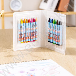 Мелки восковые 16цв "Color Kids", длина - 90мм, диаметр -8мм  /трехгранные /картон.кор. /европод NEW | Фото 2