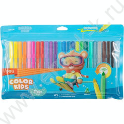 Фломастеры  24цв "Color Kids" /вентилируемый колпачек /конический пиш. наконечник /европодвес NEW | Фото 1