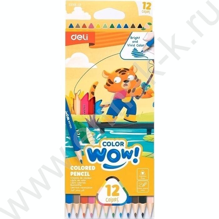 Карандаши  12цв Colorwow, Ø3мм /трехгранные /карт.кор./европодвес NEW | Фото 1