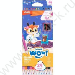 Карандаши  24цв Colorwow, Ø3мм /трехгранные /карт.кор./европодвес NEW | Фото 1