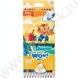 Карандаши  24цв Colorwow, Ø3мм /трехгранные /карт.кор./европодвес NEW | Фото 2