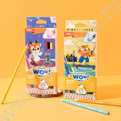 Карандаши  24цв Colorwow, Ø3мм /трехгранные /карт.кор./европодвес NEW | Фото 3