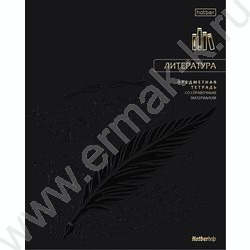 Тетрадь предметная 48л "Премиум" Литература /линейка /ламинация цв.Soft-touch 3D фольга 3D лак NEW | Фото 1