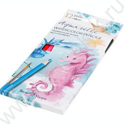 Карандаши акварельные 12цв DreamWorld + кисть европодвес NEW | Фото 2