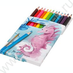 Карандаши акварельные 12цв DreamWorld + кисть европодвес NEW | Фото 3