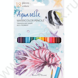 Карандаши акварельные 18цв DreamWorld европодвес NEW | Фото 1