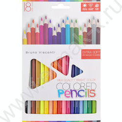 Карандаши пластиковые 18цв Bright colors NEW | Фото 1