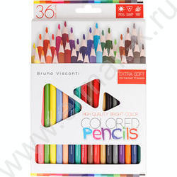 Карандаши пластиковые 36цв Bright colors NEW | Фото 1