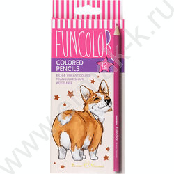Карандаши пластиковые 12цв Funcolor Корги NEW | Фото 1