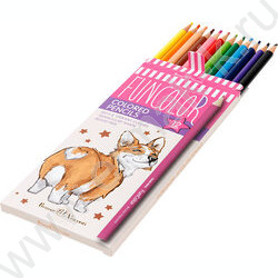 Карандаши пластиковые 12цв Funcolor Корги NEW | Фото 3