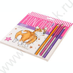 Карандаши пластиковые 24цв Funcolor Корги NEW | Фото 2