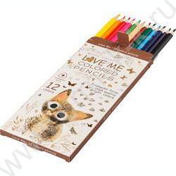 Карандаши  12цв Love me.Милый котик NEW | Фото 3