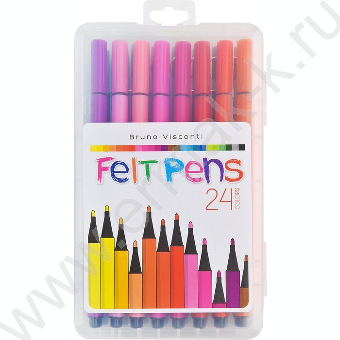 Фломастеры  24цв Bright colors /в пл.пенале NEW | Фото 1