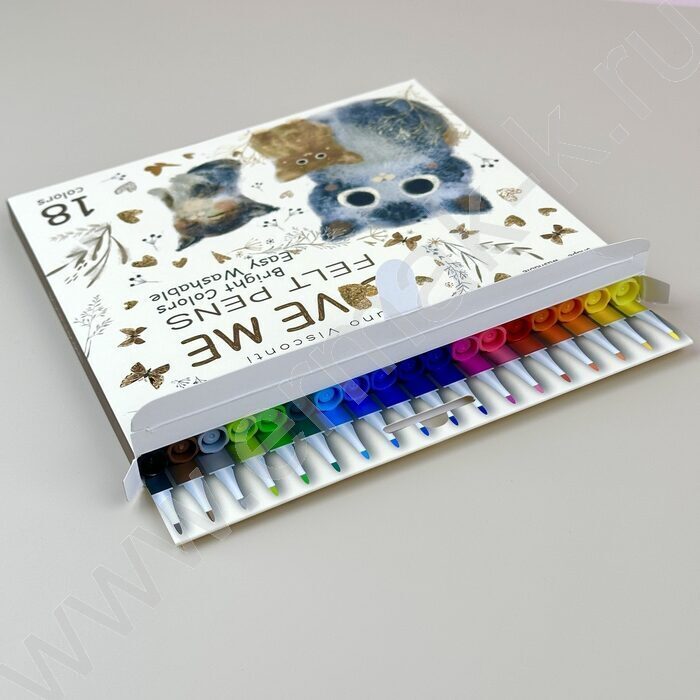 Фломастеры  18цв Love Me.Котики.Счастье NEW | Фото 8