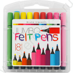 Фломастеры  18цв Bright colors.Jumbo /утолщенные,пл.пенал NEW | Фото 1