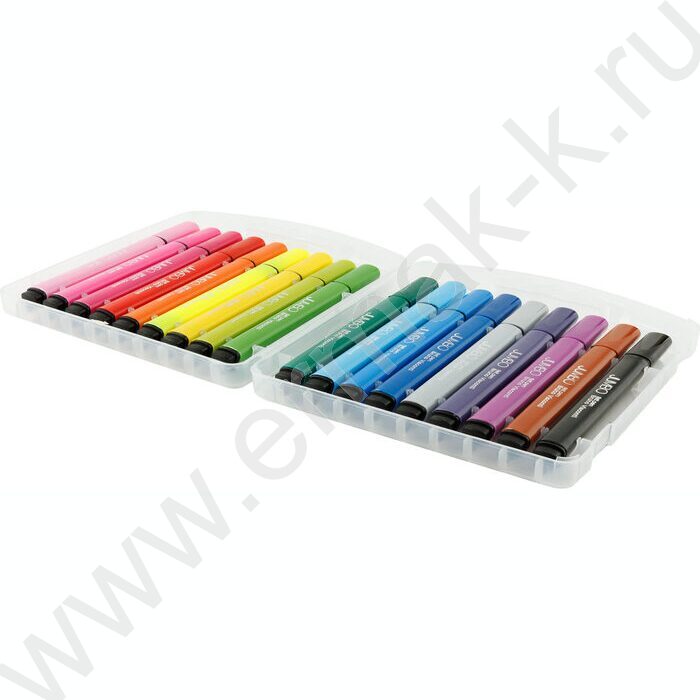 Фломастеры  18цв Bright colors.Jumbo /утолщенные,пл.пенал NEW | Фото 3