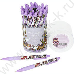 Карандаш механический 0,7мм с ластиком Flora.Ирисы NEW | Фото 3