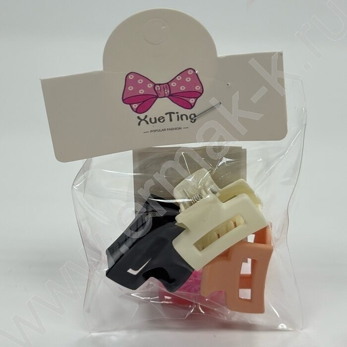 Крабик для волос 3шт., мини /ассорти | Фото 1