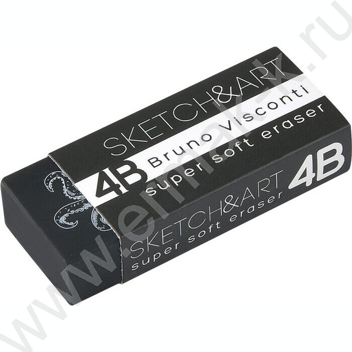 Ластик художественный Sketch&Art 4В черный NEW | Фото 1