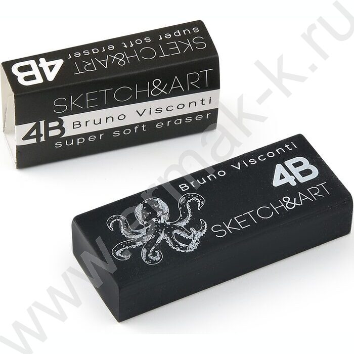 Ластик художественный Sketch&Art 4В черный NEW | Фото 3