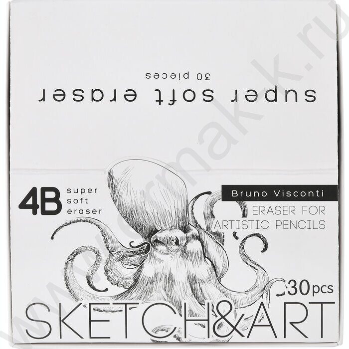 Ластик художественный Sketch&Art 4В черный NEW | Фото 4