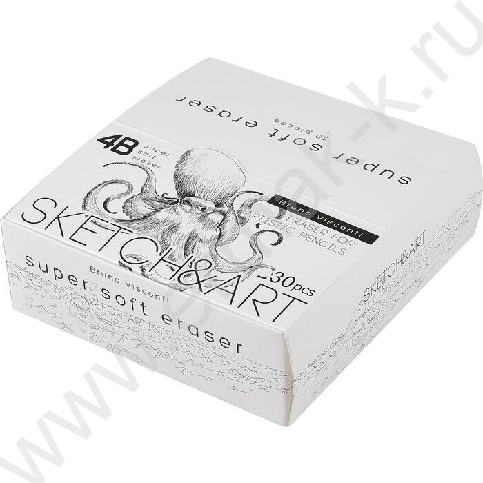 Ластик художественный Sketch&Art 4В черный NEW | Фото 5