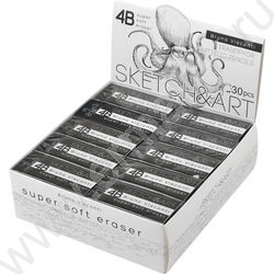 Ластик художественный Sketch&Art 4В черный NEW | Фото 6