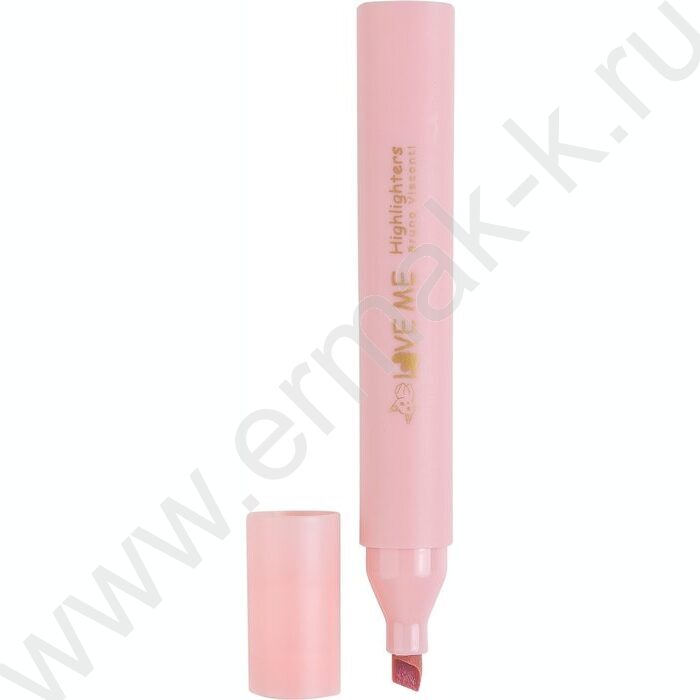 Текстовыделитель /набор  3цв/ 1-5мм косой LOVE ME /розовый, сиреневый,бежевый NEW | Фото 4