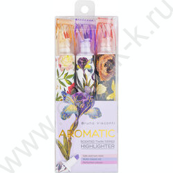 Текстовыделитель /набор  3цв/ 1-5мм косой/круг Flora с запахом NEW | Фото 2