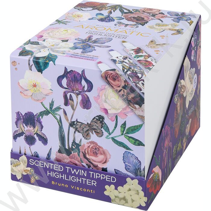 Текстовыделитель /набор  3цв/ 1-5мм косой/круг Flora с запахом NEW | Фото 6