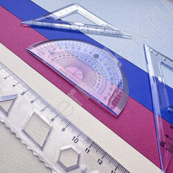 Геометрический набор 4предм BLACK EXCELLENCE.Русалка /транспортир,линейка,два треугольника NEW | Фото 4