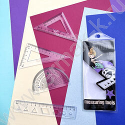 Геометрический набор 4предм BLACK EXCELLENCE.Русалка /транспортир,линейка,два треугольника NEW | Фото 5