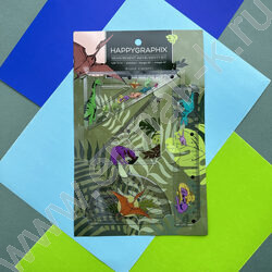 Геометрический набор 4предм HappyGraphix. Динозавры /транспортир,линейка,два треугольника NEW | Фото 3