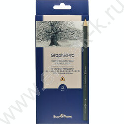 Карандаш ч/гр /набор 12шт/ 2H-9B GraphixPro NEW | Фото 1