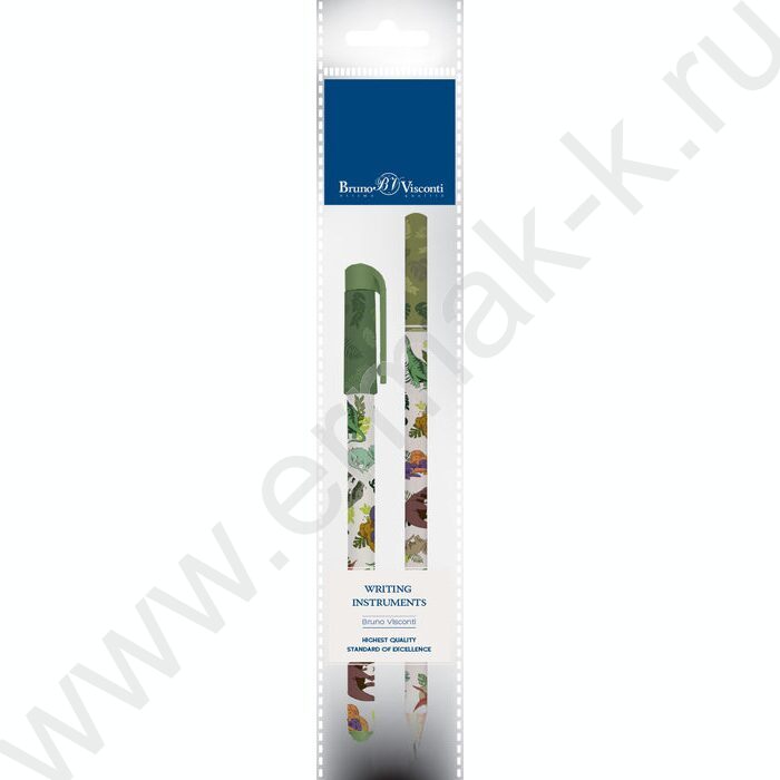 Набор Ручка шар HappyWrite 0,5мм+карандаш ч/гр НВ HappyGraphix Динозавры NEW | Фото 1