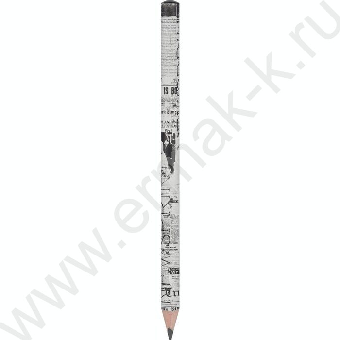 Набор Ручка шар PrimeWrite 0,7мм+карандаш ч/гр 4B HappyGraphix Jumbo Газета-4 NEW | Фото 4
