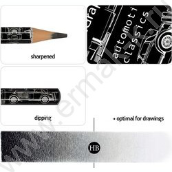Набор Ручка шар PrimeWrite 0,7мм+карандаш ч/гр HB ArtGraphix Blueprint Автомобиль NEW | Фото 6