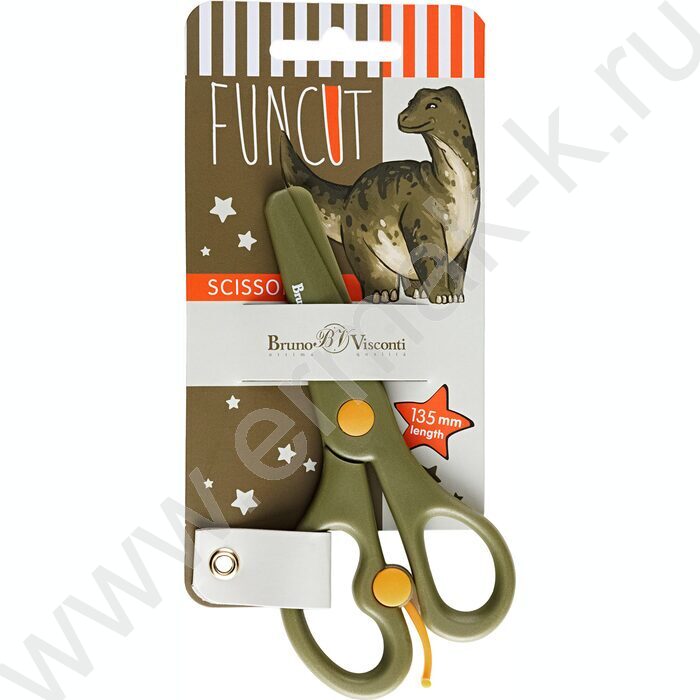 Ножницы 13,5см детские FUN.Динозавр /пластиковые лезвия и ручки NEW | Фото 3