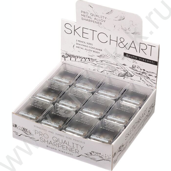 Точилка 2отв. пластик/с контейнером/ Sketch&Art NEW | Фото 3