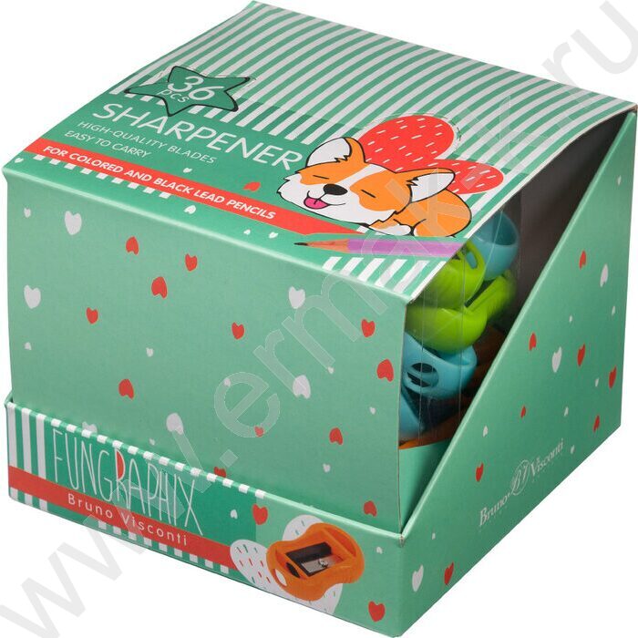 Точилка 1отв. пластик FUNGRAPHIX.Корги.One love ассорти NEW | Фото 6