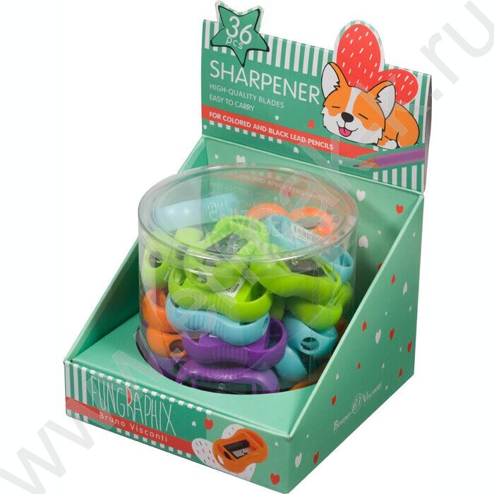 Точилка 1отв. пластик FUNGRAPHIX.Корги.One love ассорти NEW | Фото 7