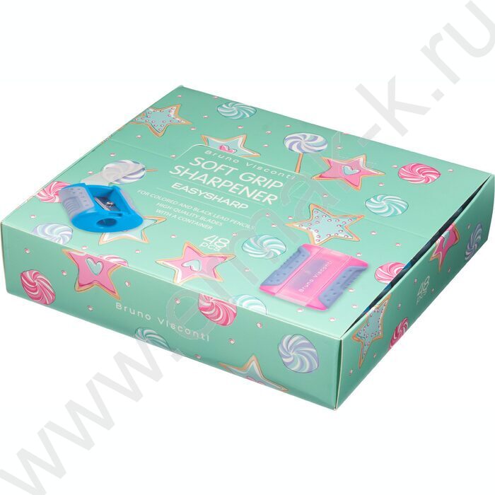 Точилка 1отв. пластик/с контейнером в пенале/ EASYSHARP ассорти NEW | Фото 7