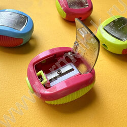 Точилка 1отв. пластик/с контейнером/ KIDS.Кошка с бантиком ассорти NEW | Фото 8